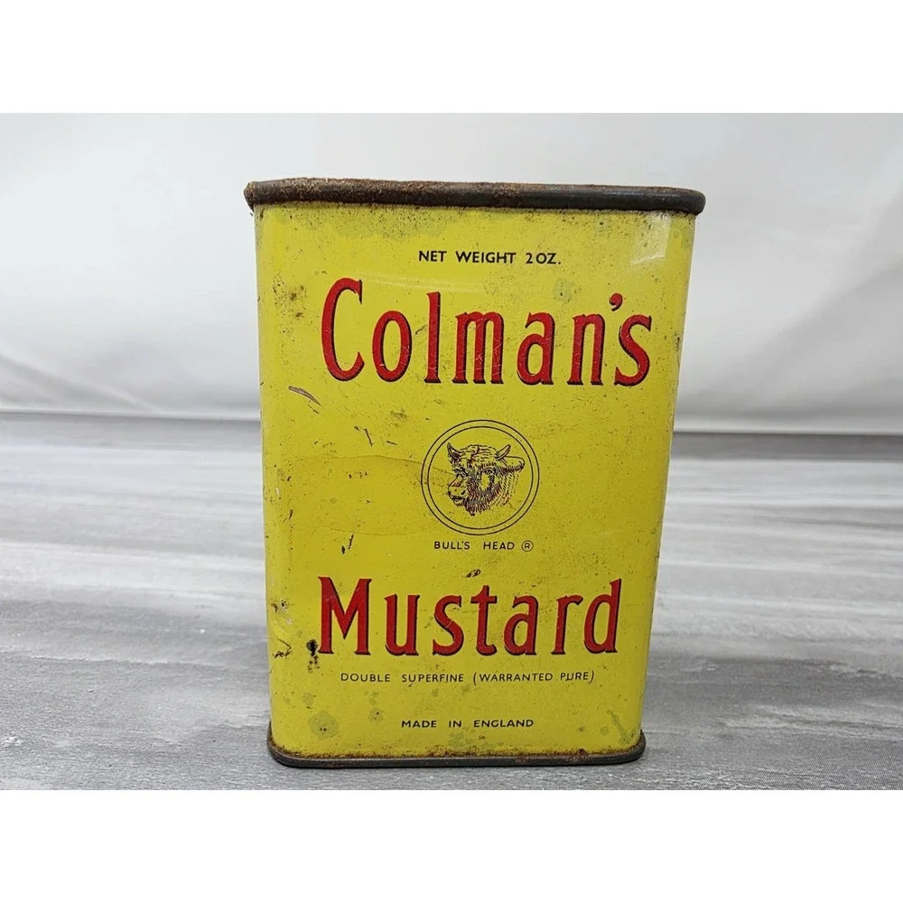 Vintage Advertising Metal‎ Kitchen Spice Tin /   Colman's  Mustard